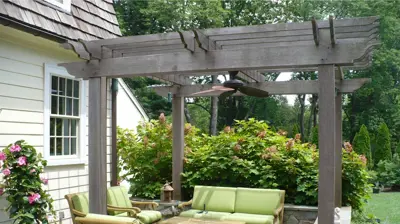 Hampton Stone Patio and Pergola II – Mature Photo
