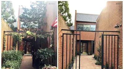 Ruxton Courtyard I, Before & After Photo